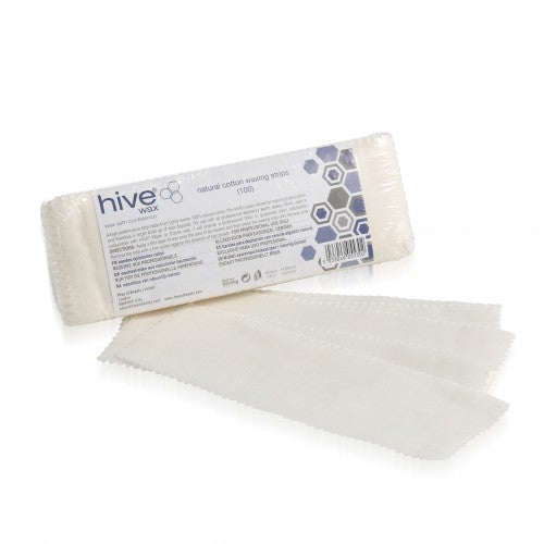NATURAL COTTON WAXING STRIPS (100)
