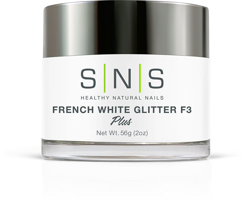SNS French White Glitter F3