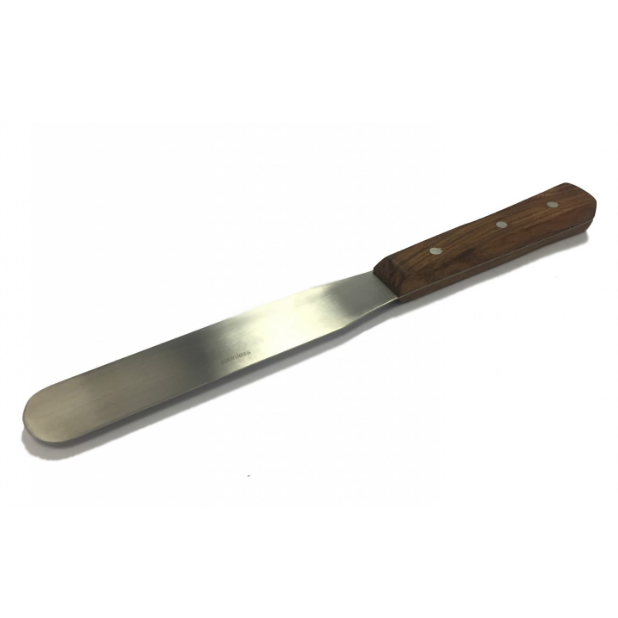 METAL SPATULA WITH WOODEN HANDLE