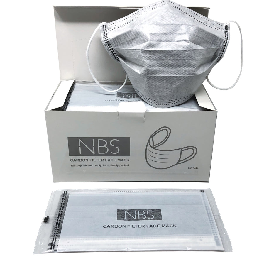 NBS Carbon Face Masks (50) Individually Wrapped